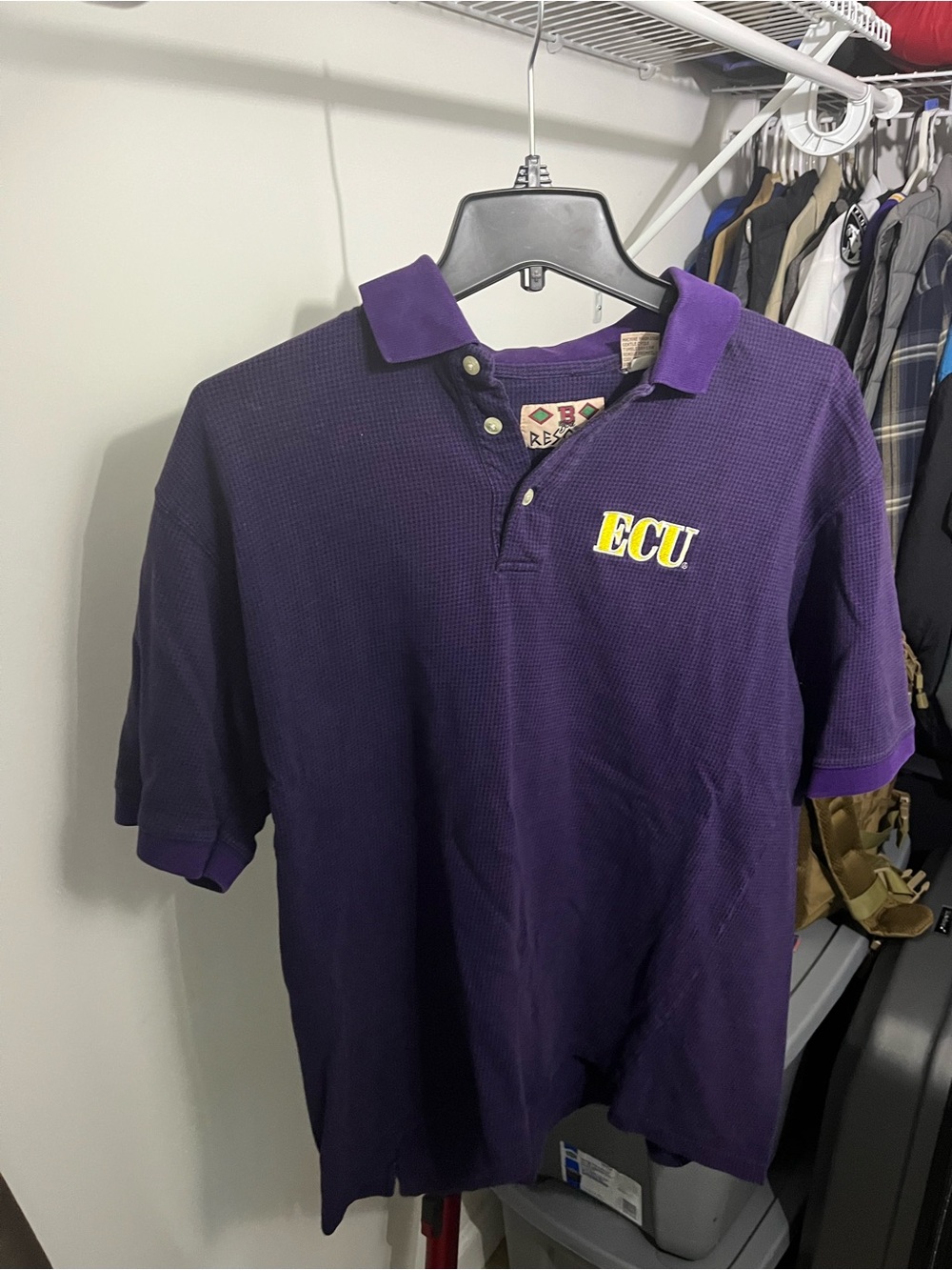 ECU Purple Men's Polo Shirt